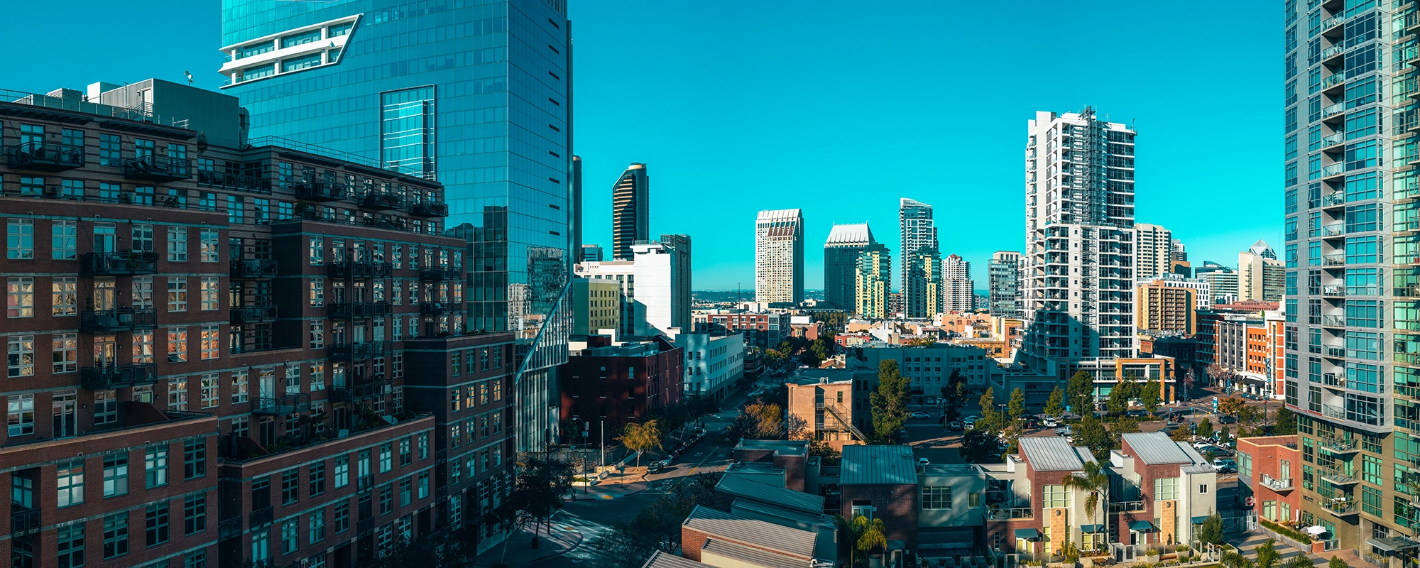Urban cityscape background for contact section